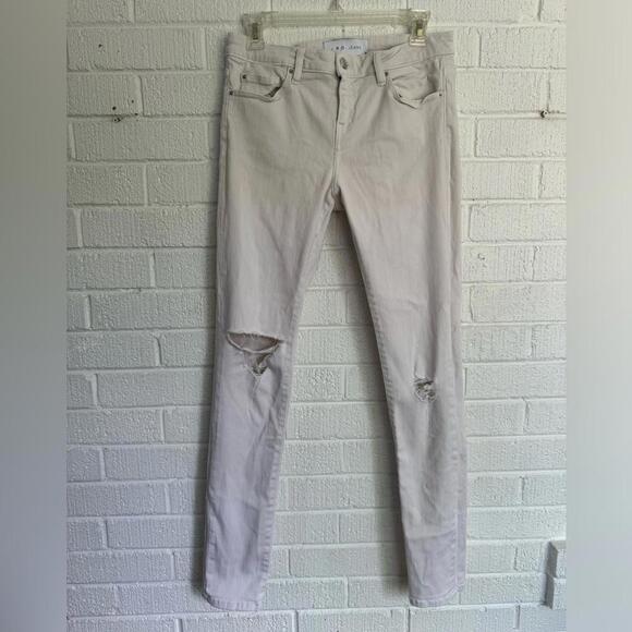 Stylish Ripped Skinny Jeans in Light Beige IRO - Picture 3 of 9